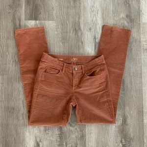 Ann Taylor Loft straight fit brown corduroy pants